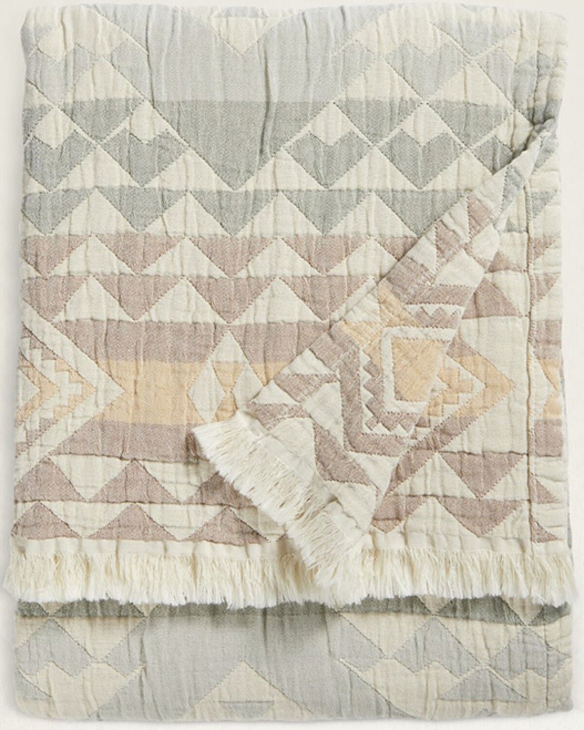 Image #2 - Pendleton Highland Peak Fringed Cotton Throw Blanket, Multi, hi-res