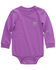 Image #1 - Carhartt Infant Boys' Logo Pocket Long Sleeve Onesie, Purple, hi-res