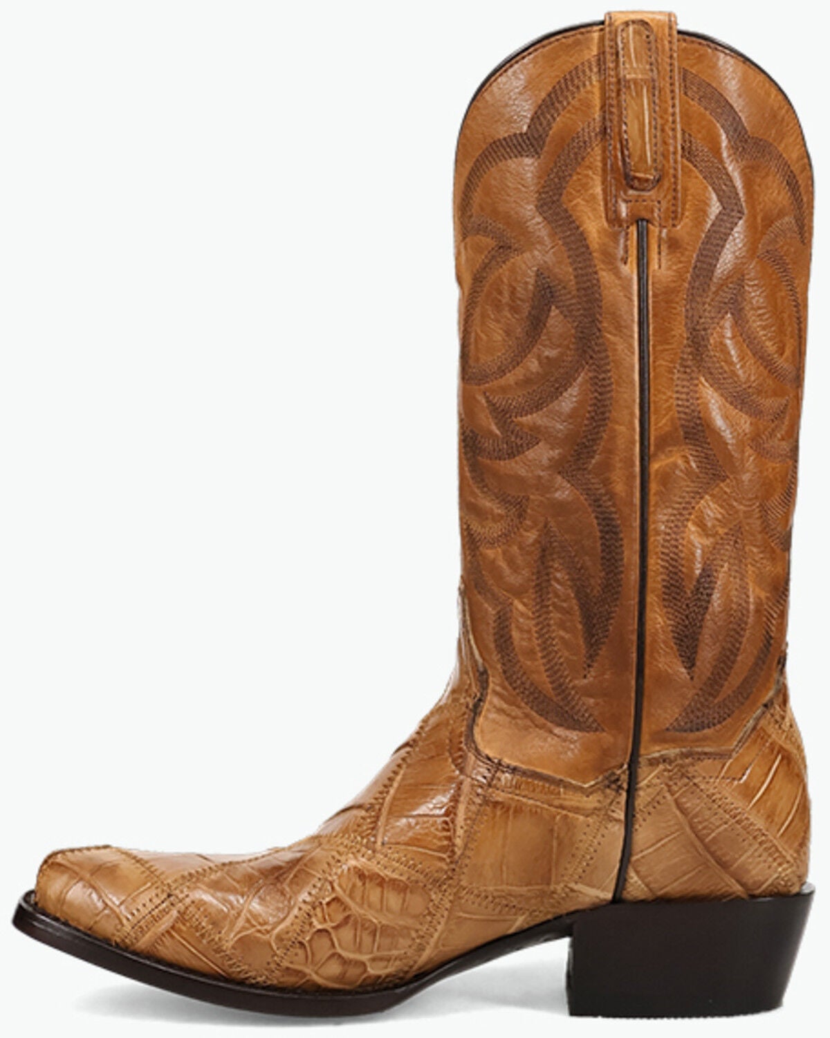 Image #3 - Dan Post Men's Exotic Alligator Western Boots - Square Toe, Tan, hi-res