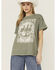 Image #1 - Girl Dangerous Women's Cheyenne Boyfriend Short Sleeve Graphic Tee, Green, hi-res