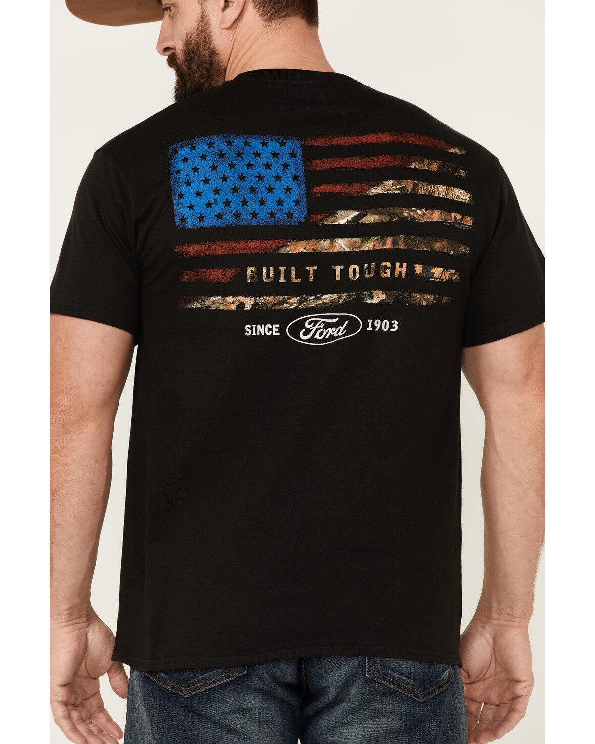 Ford Built Tough Camo Flag Graphic 