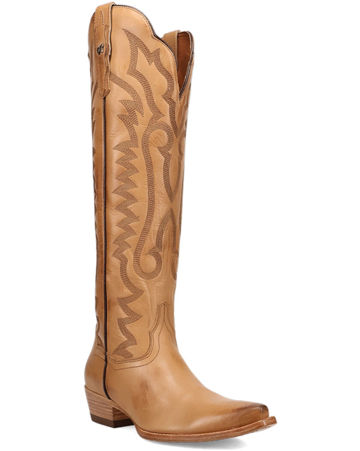 Image #1 - Dan Post Women's Heartland Tall Western Boots - Snip Toe, Tan, hi-res