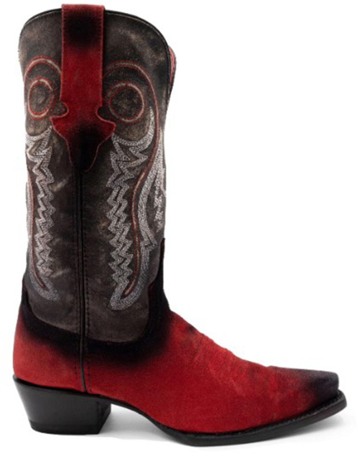 Image #2 - Ferrini Women's Roughrider Western Boots - Snip Toe, Red, hi-res
