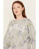 Image #2 - Originality Women's Nashville Floral Print Long Sleeve Shirt, Grey, hi-res
