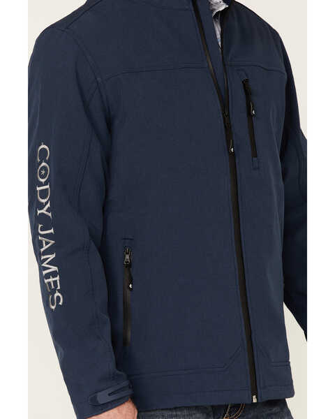Image #3 - Cody James Core Men's Steamboat Logo Zip-Front Softshell Jacket , Navy, hi-res