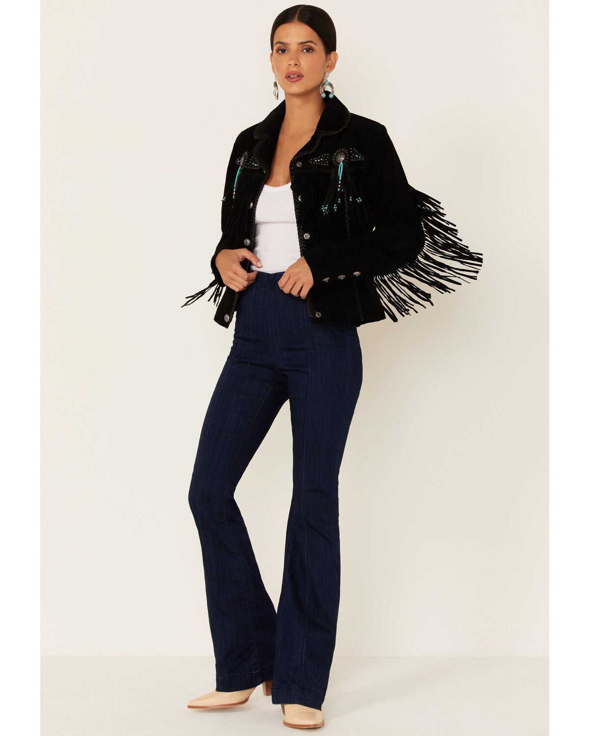 Image #4 - Scully Fringed Suede Leather Jacket, , hi-res