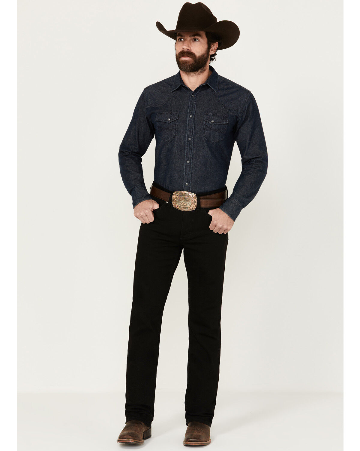 Image #1 - Cody James Men's Midnight Black Wash Slim Straight Stretch Denim Jeans, Black, hi-res