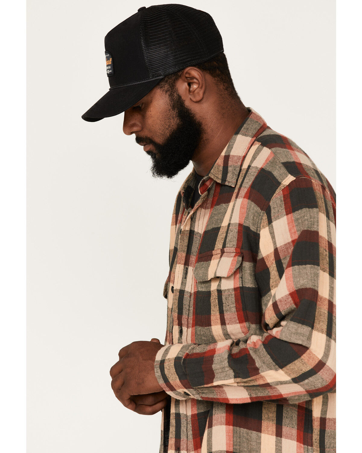 Image #2 - Levi's Men's Medina Worker Large Plaid Print Long Sleeve Button-Down Shirt, Brown, hi-res