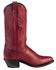 Image #2 - Abilene Women's Cowhide Western Boots - Round Toe, Red, hi-res