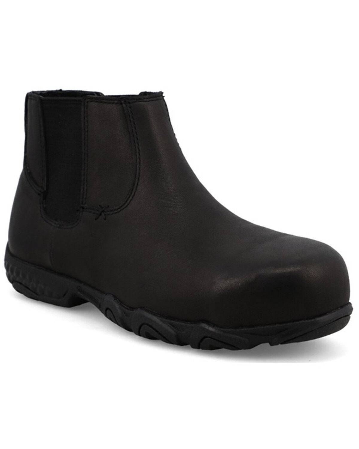 Twisted X Women's 4" Work Chelsea Driving Moc Shoes - Nano Toe, Black, hi-res