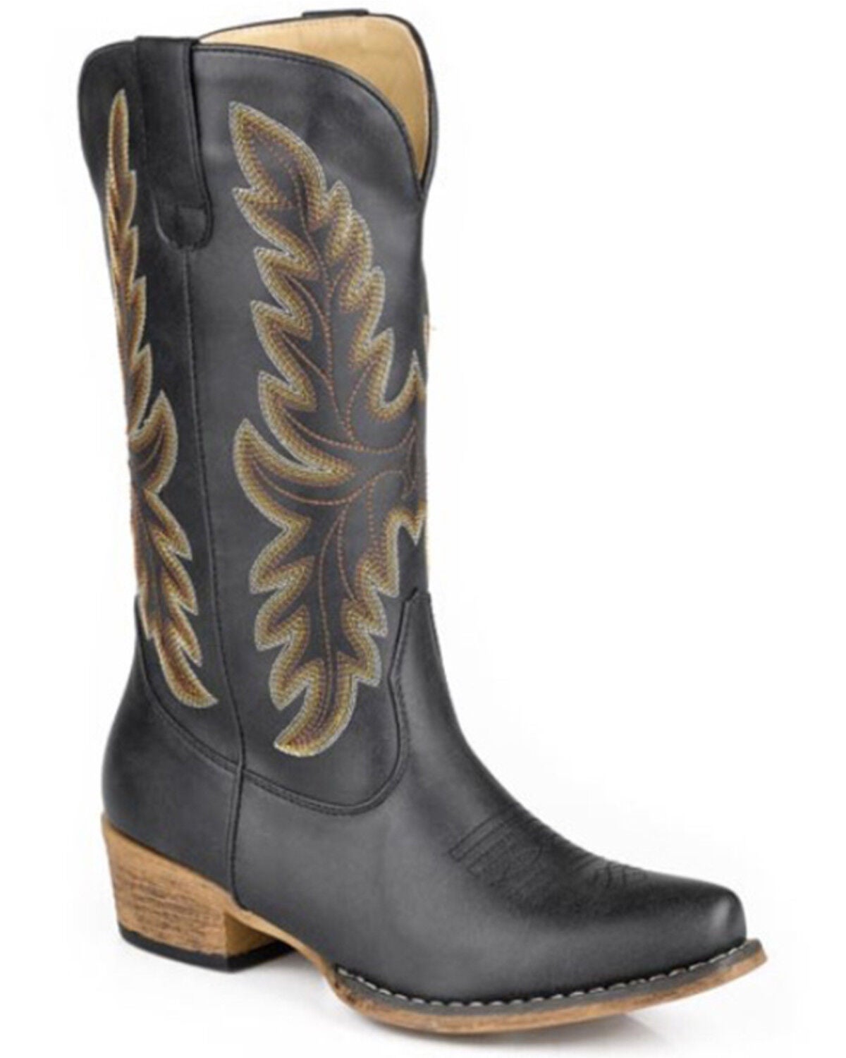 Roper Women's Sundown Western Boots - Snip Toe, Black, hi-res