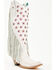 Image #1 - Corral Women's Star Inlay Fringe Tall Western Boots - Snip Toe, White, hi-res