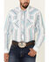 Image #3 - Wrangler 20X Men's Stripe Long Sleeve Snap Western Shirt , White, hi-res