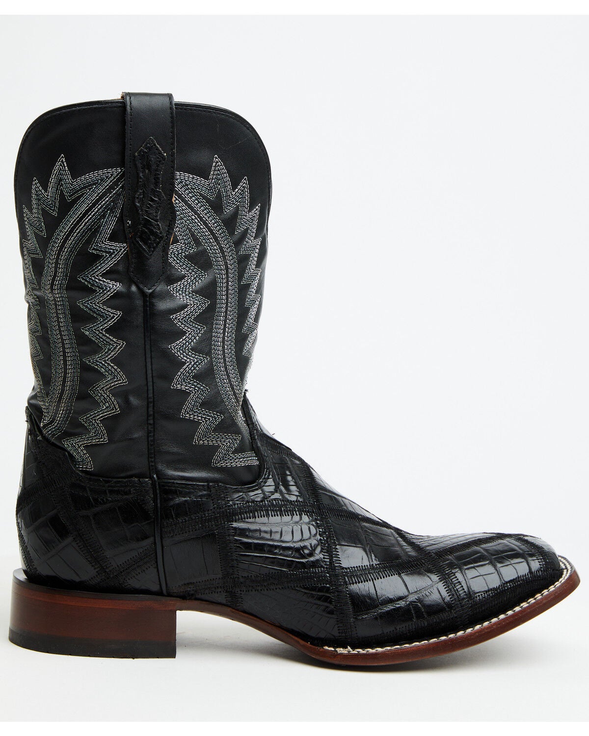 Image #2 - Cody James Men's Exotic American Alligator Western Boots - Broad Square Toe, Black, hi-res