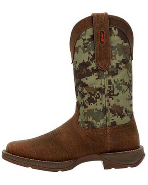 Image #3 - Durango Men's Rebel Camo Western Boots - Broad Square Toe, Brown, hi-res