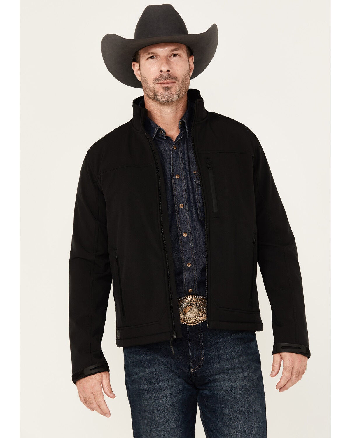 Cody James Men's Sharpshooter Concealed Carry Softshell Jacket, Black, hi-res