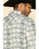 Moonshine Spirit Men's Wash Out Plaid Long Sleeve Western Shirt , Blue, hi-res