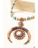 Shyanne Women's Desert Dreams Beaded Crescent Necklace, Rust Copper, hi-res