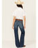Image #1 - Ariat Women's Hasley Dark Wash Mid Rise Slim Trouser Denim Jeans, Dark Wash, hi-res