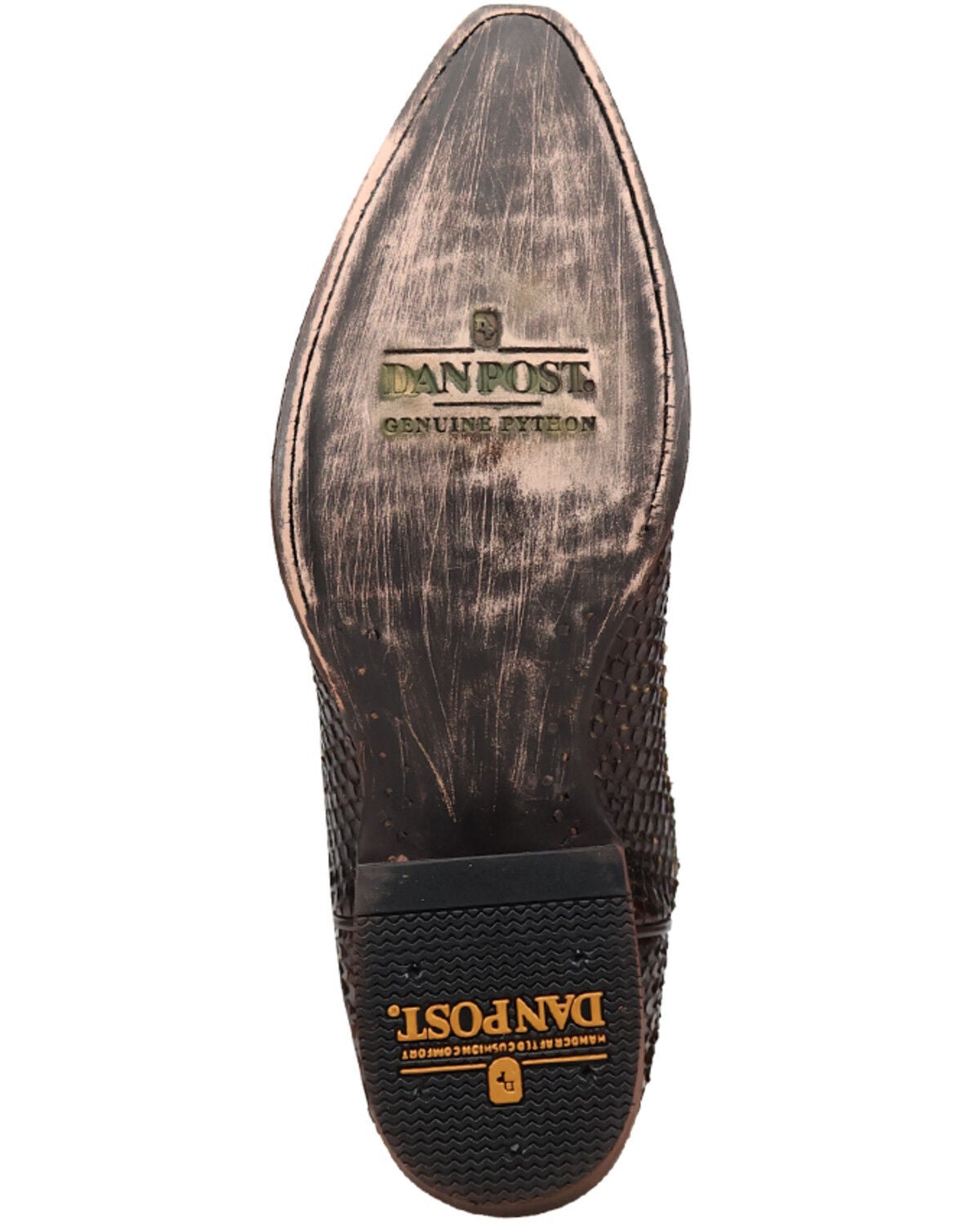 Image #7 - Dan Post Men's Exotic Python Stryker Western Boots - Snip Toe, Taupe, hi-res