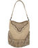 Image #1 - Montana West Women's Tooled Fringe Hobo Shoulder Bag, Tan, hi-res