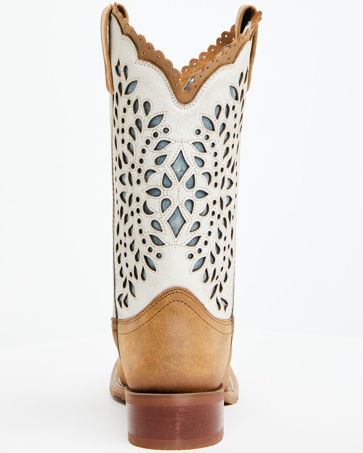 Image #5 - Laredo Women's Underlay Western Boots - Broad Square Toe, Blue/white, hi-res