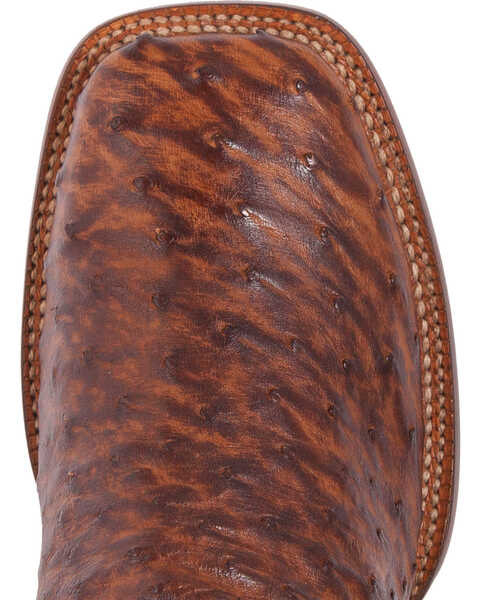 Image #6 - El Dorado Men's Handmade Full Quill Ostrich Stockman Boots - Broad Square Toe, Bronze, hi-res