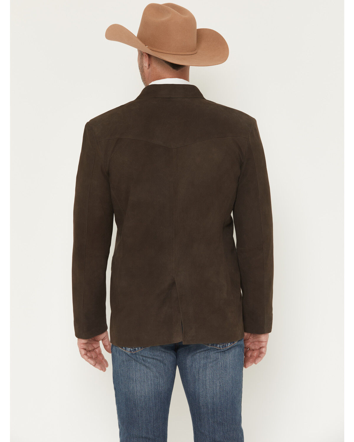 Image #4 - Cody James Men's Genuine Suede Leather Blazer, Dark Brown, hi-res