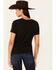 Image #4 - Stetson Women's Horseshoe Short Sleeve Graphic Tee, Black, hi-res