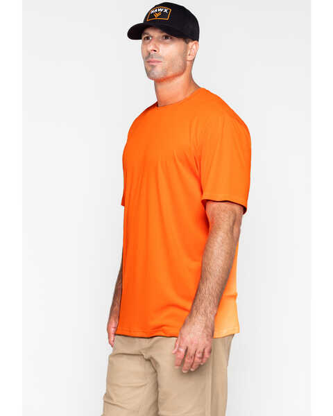 Hawx Men's Short Sleeve Color-Enhanced Cooling Work Tee , Orange, hi-res