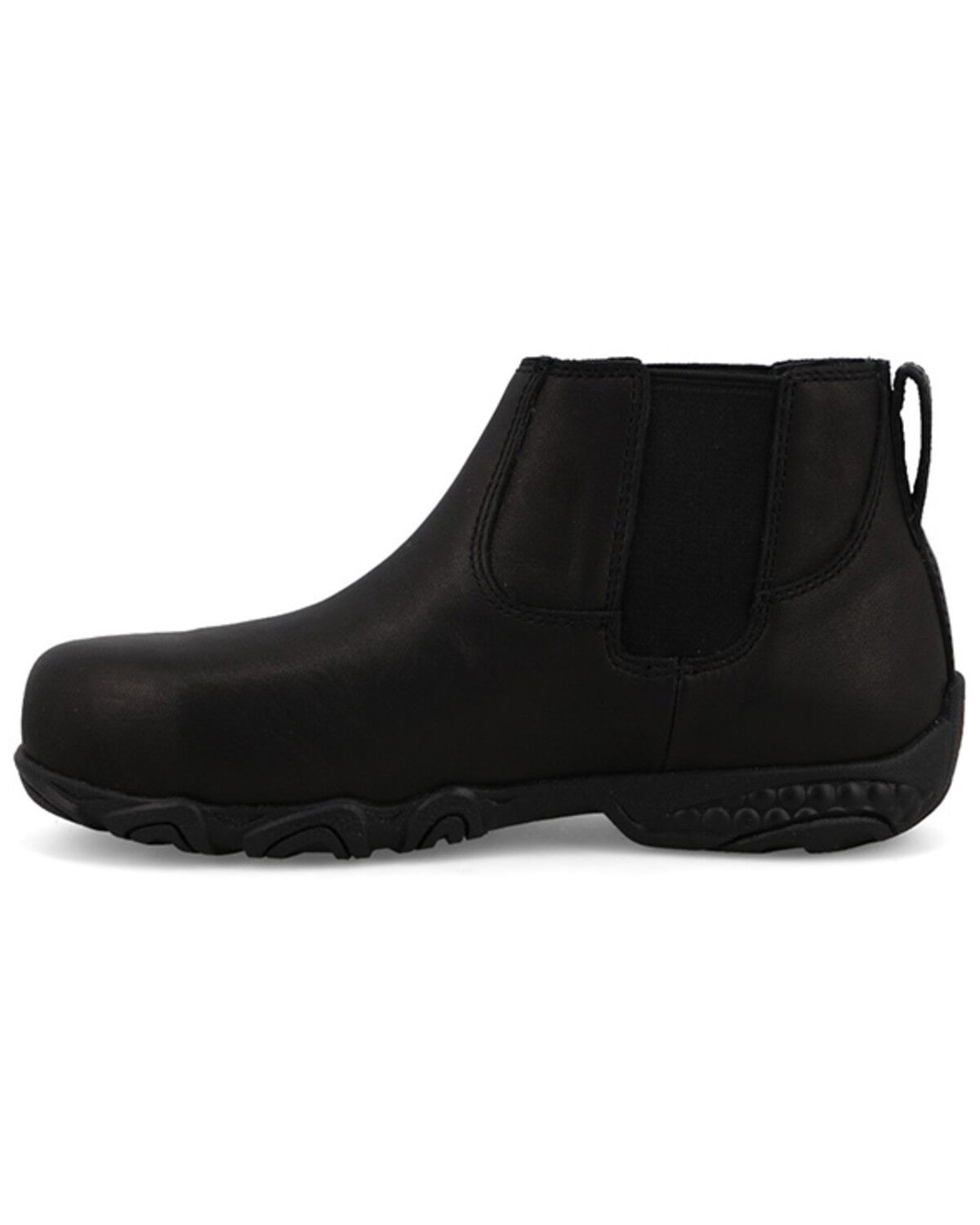 Image #3 - Twisted X Women's 4" Work Chelsea Driving Moc Shoes - Nano Toe, Black, hi-res