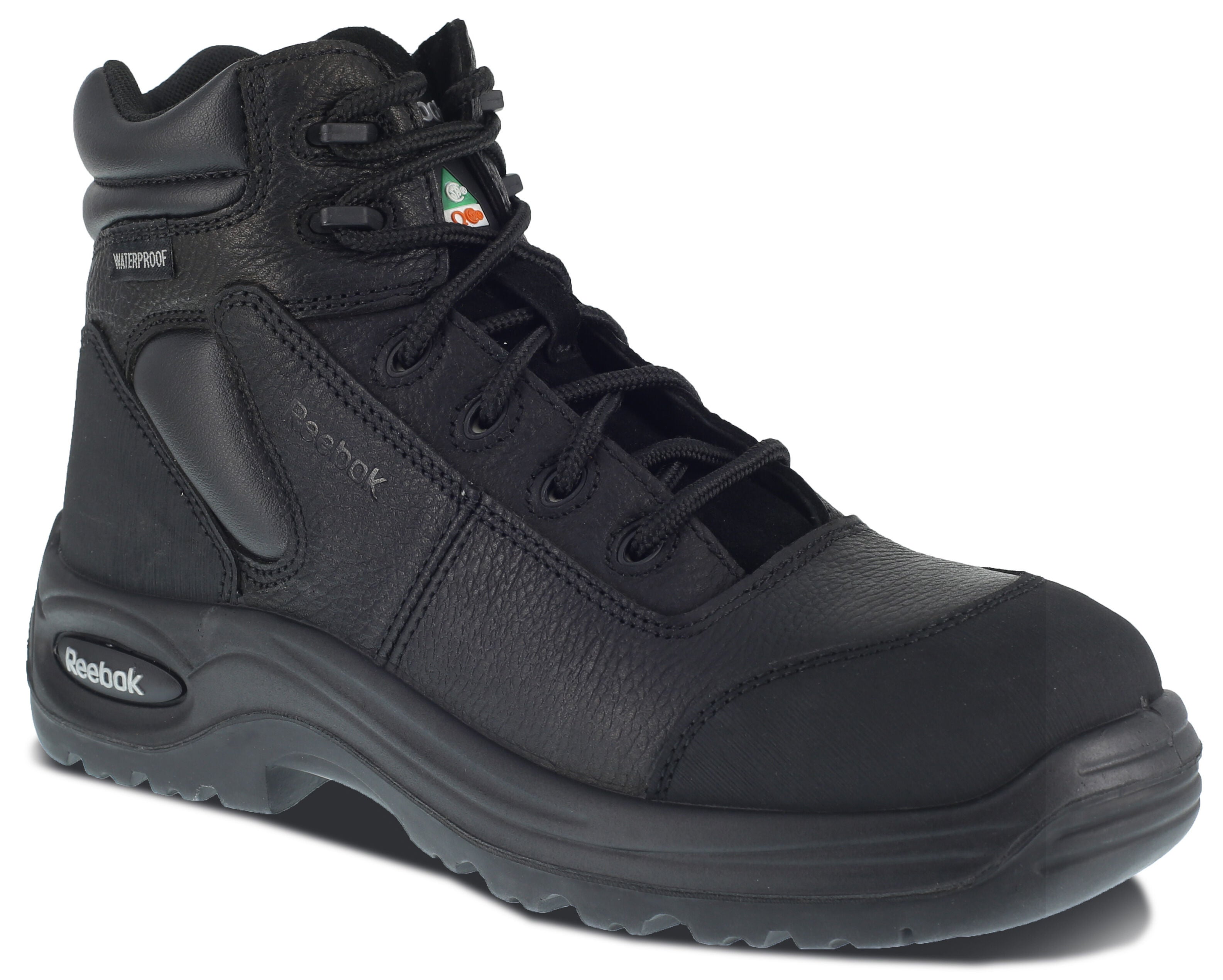 Reebok Women's Trainex 6" Lace-Up Work Boots - Composite Toe, Black, hi-res