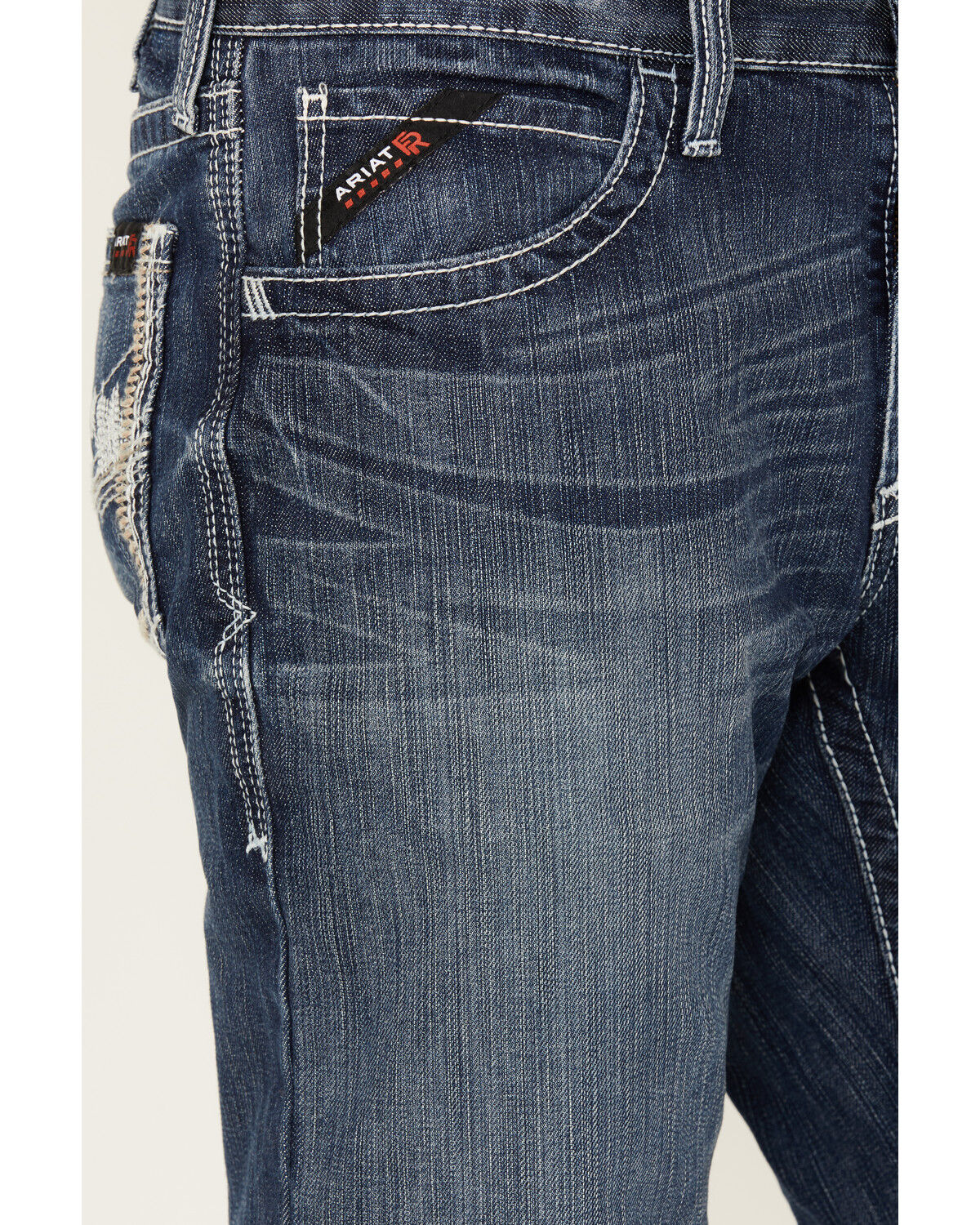 Image #4 - Ariat Men's FR M4 Ridgeline Bootcut Work Jeans, Denim, hi-res