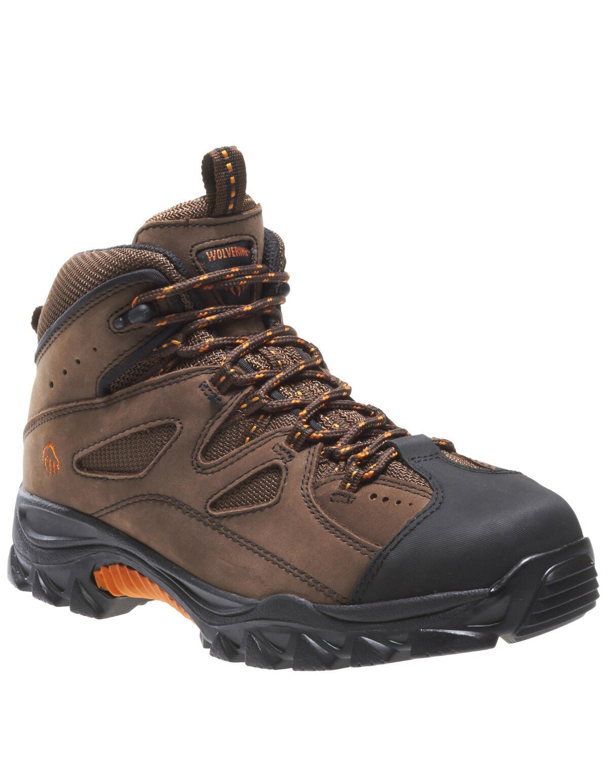 Wolverine Men's 6" Lace-Up Hudson Hiker Boots - Steel Toe, Dark Brown, hi-res