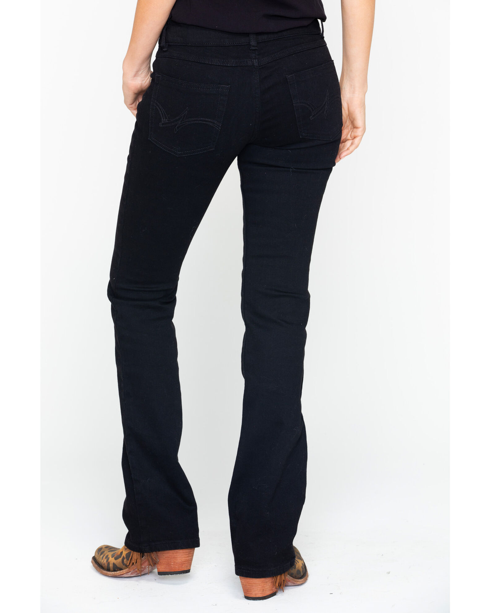 Black bootcut jeans womens 2025