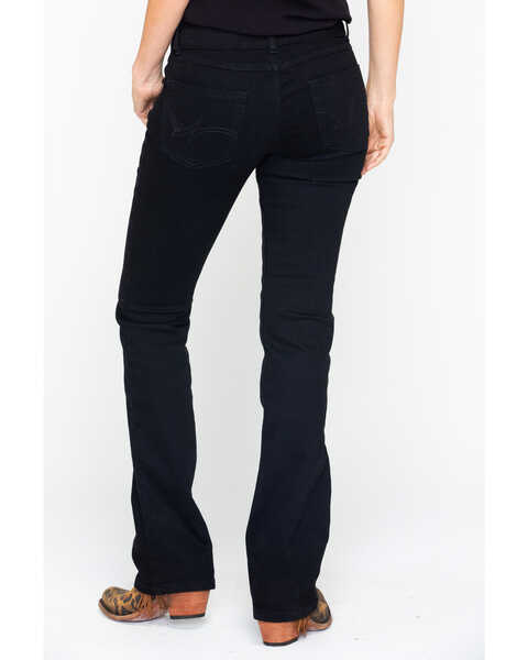 Wrangler Women's Black Mid Rise Bootcut Jeans, Black, hi-res