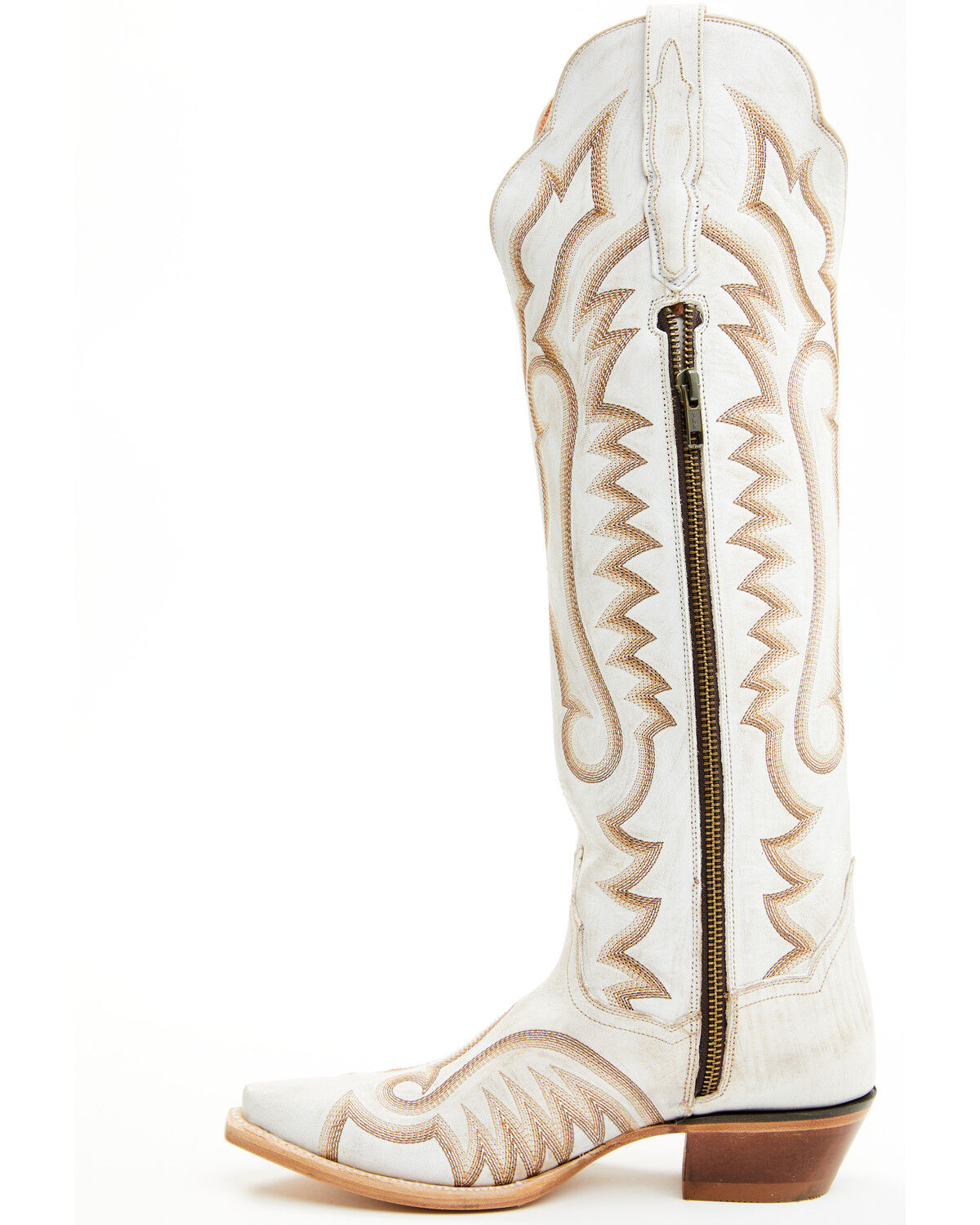 Image #3 - Dan Post Women's Josie Tall Western Boots - Snip Toe, White, hi-res