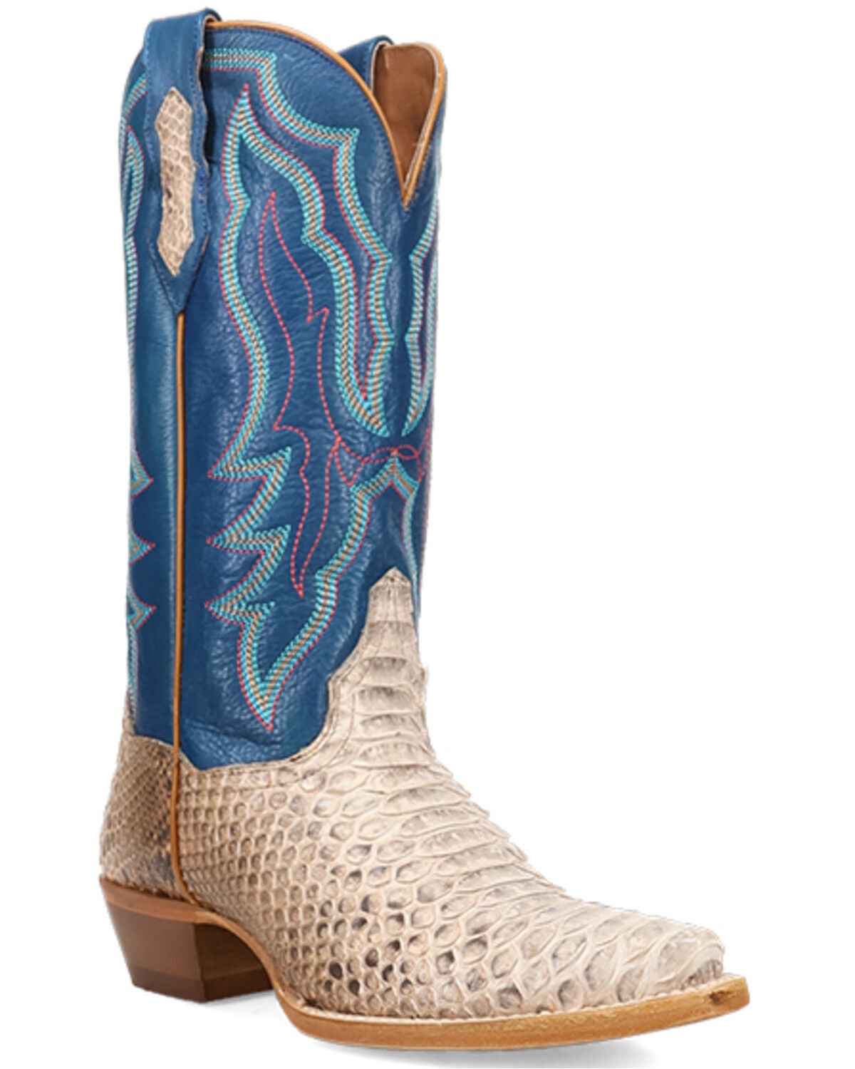 Image #1 - Dan Post Women's Petunia Dream Exotic Python Western Boots - Round Toe, Cream, hi-res