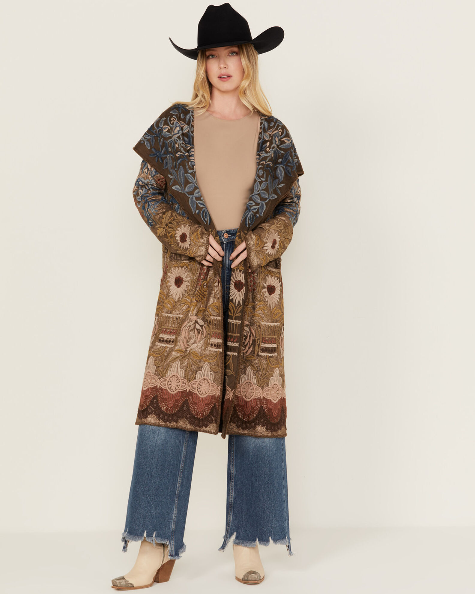Johnny Was Women s Metallic Floral Coat Country Outfitter