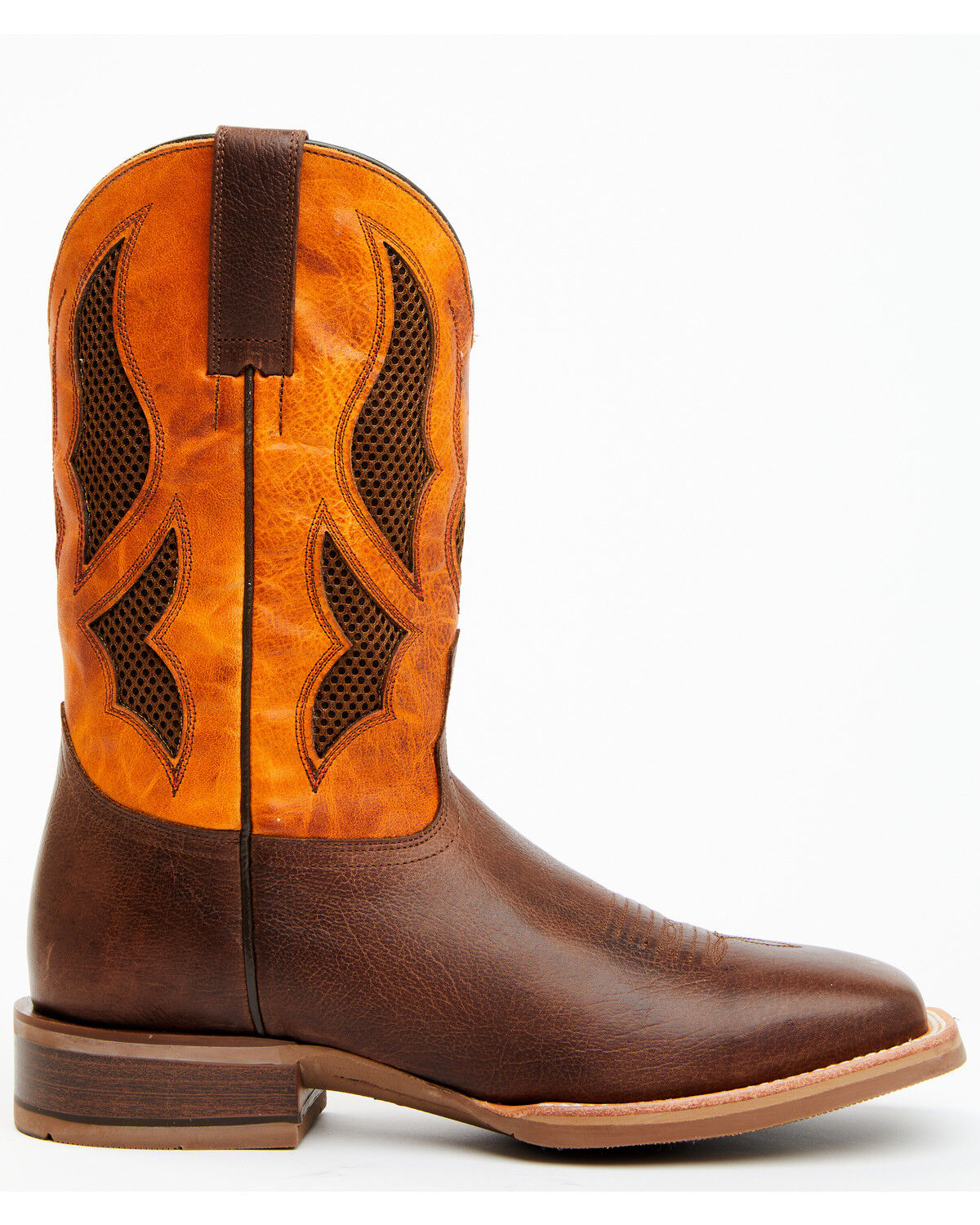 Image #2 - Cody James Men's Xtreme Xero Gravity Western Performance Boots - Broad Square Toe, Orange, hi-res