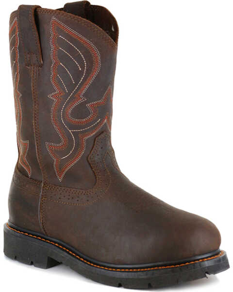 Cody James Men's Western Work Boots - Composite Toe, Brown, hi-res