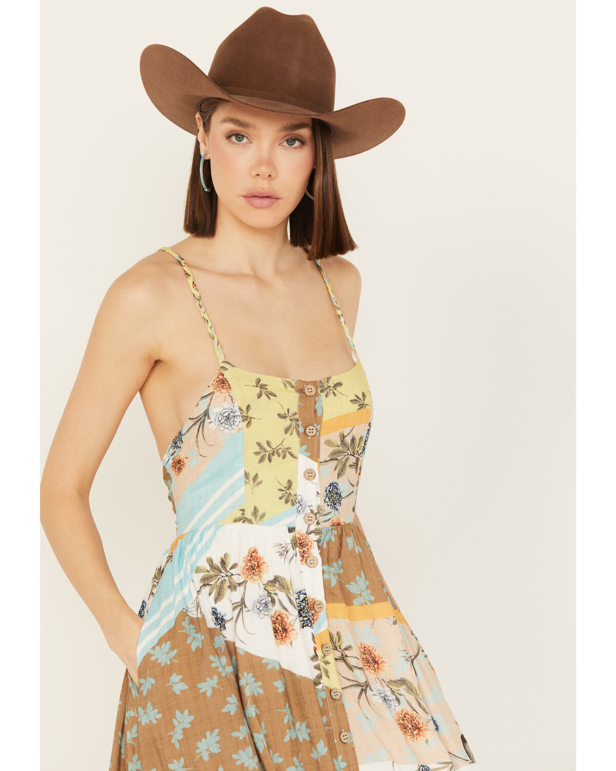 Image #2 - By Together Women's Floral Print Back Tie Sleeveless Maxi Dress, , hi-res