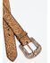 Image #2 - Shyanne Women's Floral Print Leather Belt, Brown, hi-res