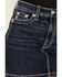 Image #2 - Miss Me Women's Dark Wash Embroidered Pocket Stretch Denim Mini Skirt, Dark Wash, hi-res