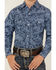 Image #3 - Ely Walker Boys' Paisley Print Long Sleeve Pearl Snap Western Shirt, Blue, hi-res