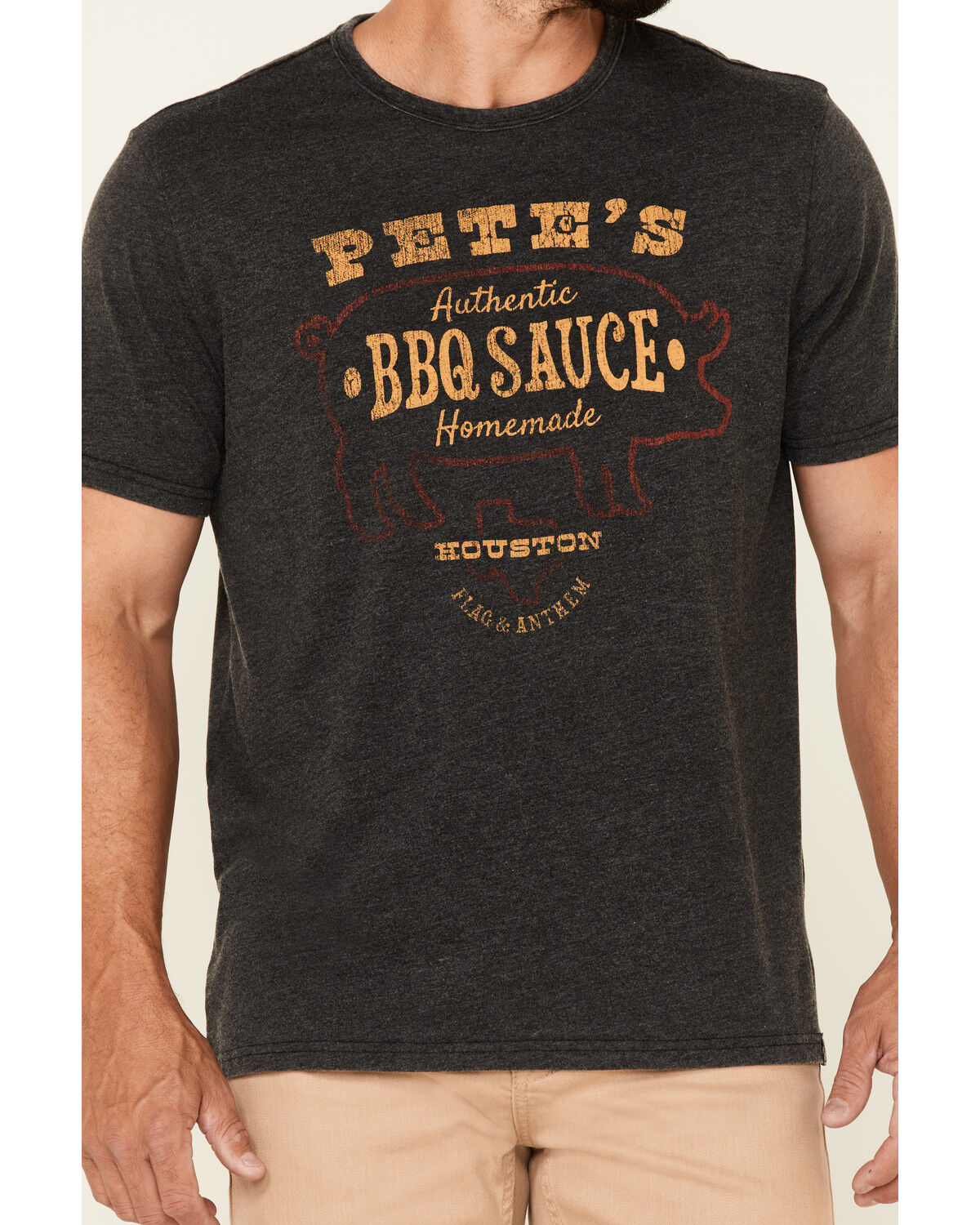 Image #3 - Flag & Anthem Men's Charcoal Burnout Pete' BBQ Graphic Short Sleeve T-Shirt, Charcoal, hi-res