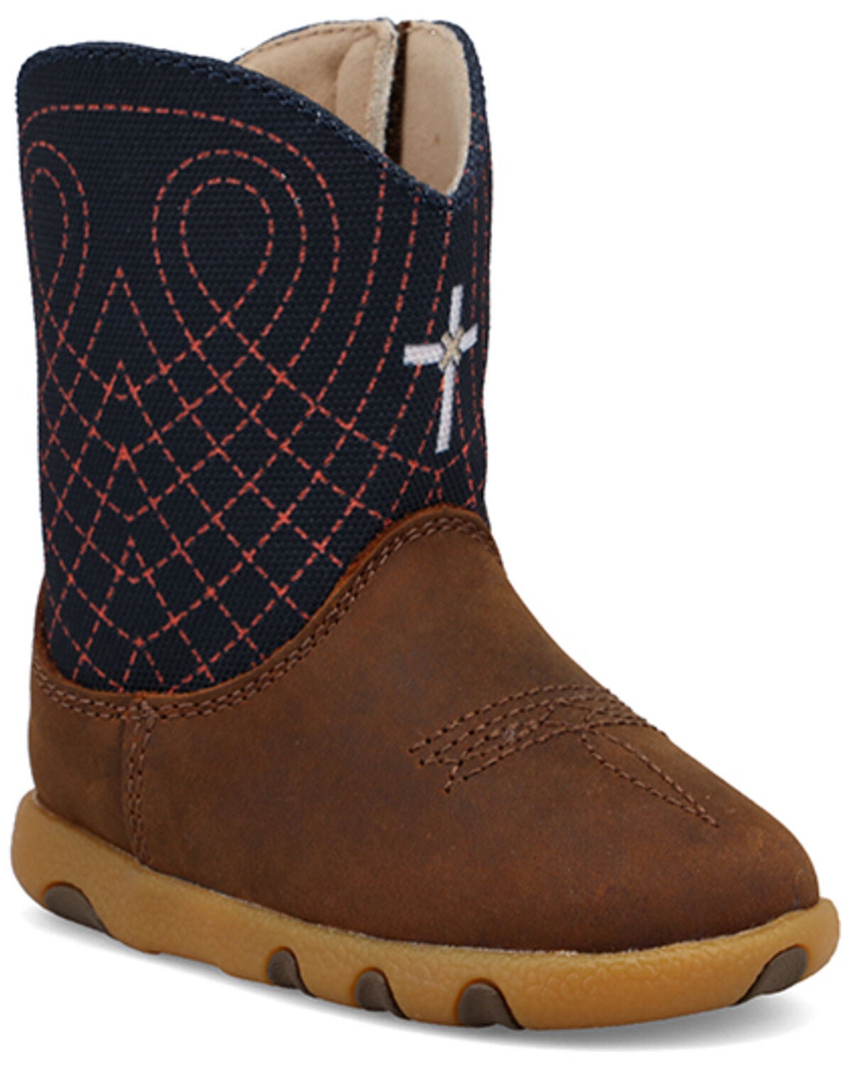 Twisted X Infant Boys' Driving Moc Boots - Round Toe, Navy, hi-res