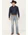 Image #1 - RANK 45® Men's Scoreline 4-Way Performance Stretch Slim Fit Bootcut Jeans, Blue, hi-res