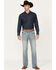 Image #1 - RANK 45® Men's Scoreline 4-Way Performance Stretch Slim Fit Bootcut Jeans , Blue, hi-res