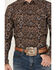 Image #3 - Gibson Men's Reward Medallion Print Long Sleeve Snap Western Shirt, Black, hi-res